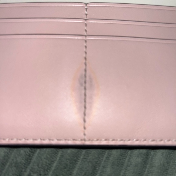 Tory Burch Embossed Contrast Signature Logo Pink and Cream Wallet - Picture 6 of 7